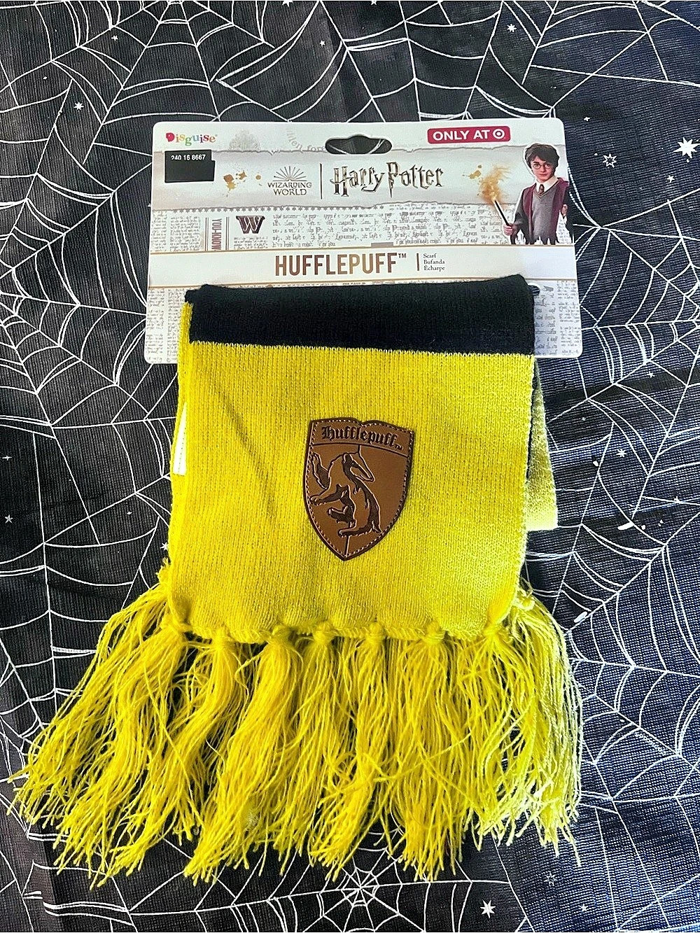 Harry Potter Hufflepuff Scarf Yellow & Black NWT